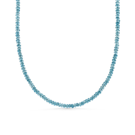 London Blue Topaz Necklace [ENLM1099] Deep Blue Clarity, Sterling Silver, Gold Filled or Solid 14K Gold