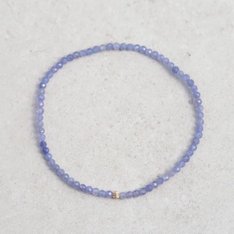 3mm AAA Tanzanite Bracelet, Violet Flame Energy, AAA tanzanite, Third Eye Chakra, Psychic Power, violet gemstone Bracelet