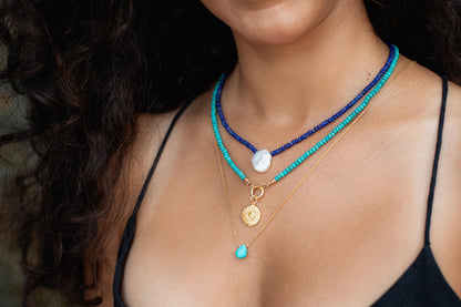 Lapis Lazuli pearl necklace