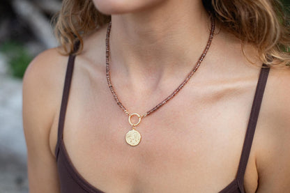 Andalusite Necklace | Andalusite Beaded Necklace | [ENAP1126] Andalusite necklace for women | AAAA+ Andalusite | real Andalusite