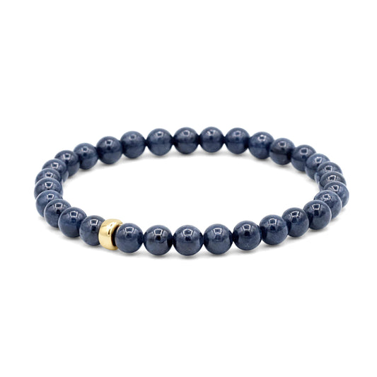 Blue Sapphire bracelet 6mm - 14K