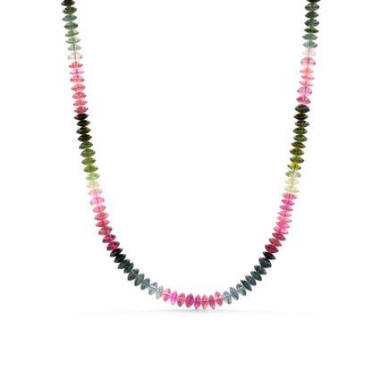 Mixed Tourmaline Heishi Necklace