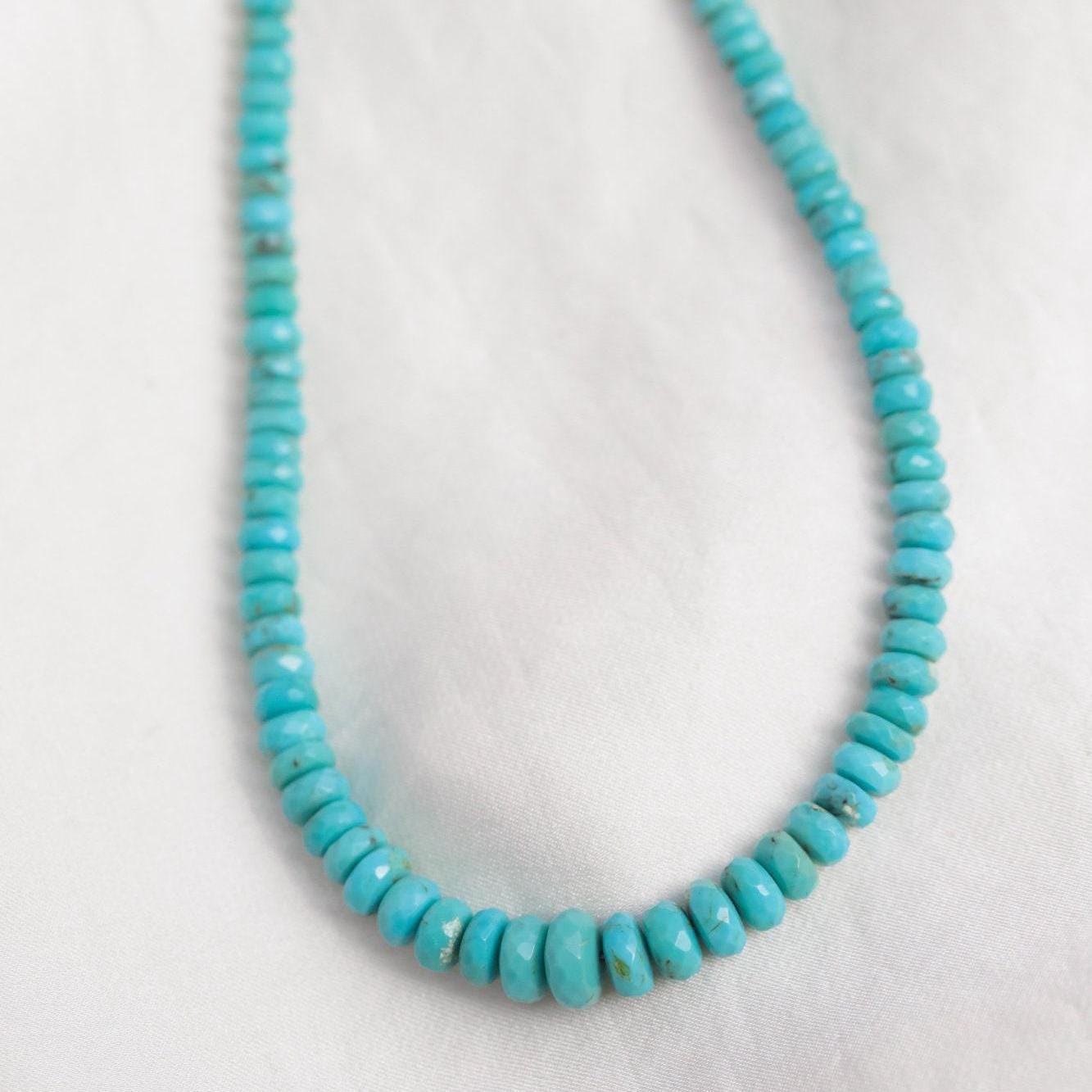 Genuine Turquoise Necklace - 14K