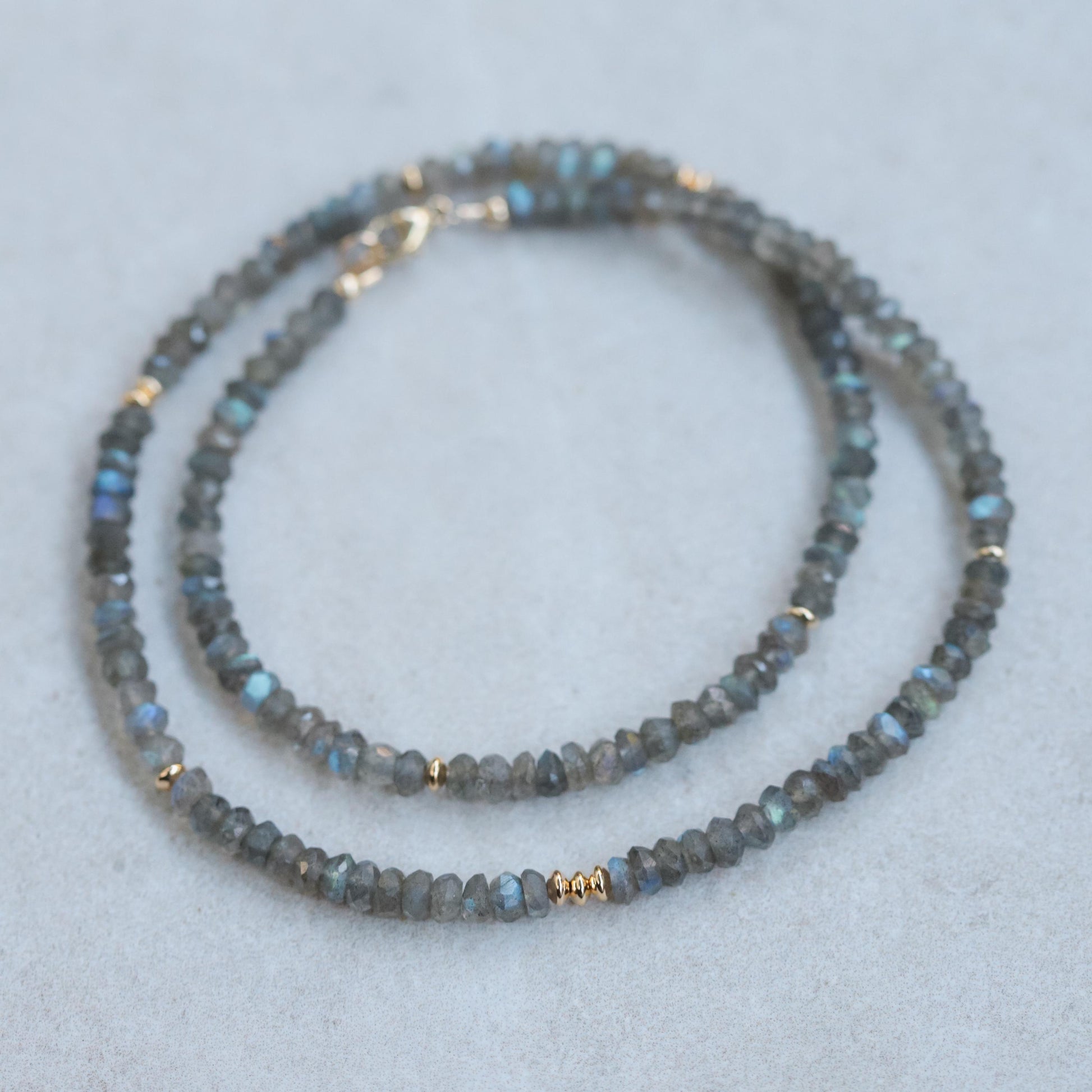 Labradorite Power Necklace – 14K Gold