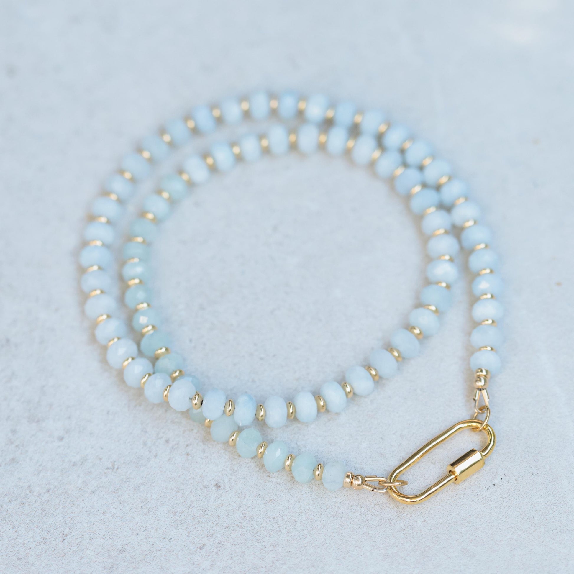 Labradorite carabiner necklace | beaded labradorite necklace | [ENLP1465] AAA labradorite necklace | gold labradorite necklace | labradorite