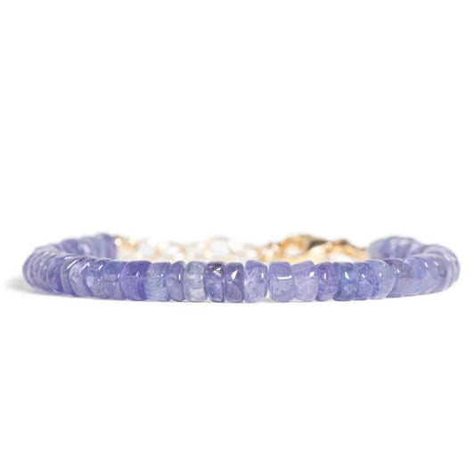 Smooth rondel Tanzanite Bracelet