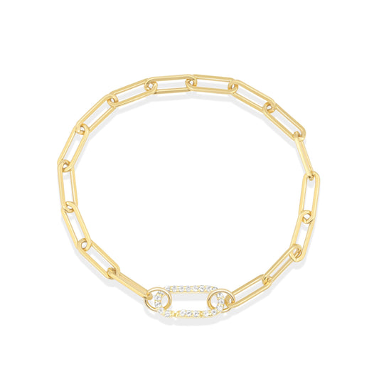 Earthly Abundance Starlight Link Bracelet featuring interconnected silver links with star-shaped accents, stylish and elegant jewelry.
