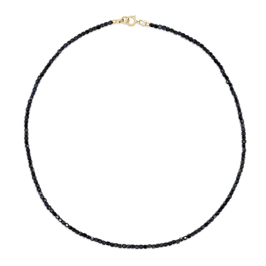 Unique cube blue sapphire necklace | gold and blue sapphire | beaded blue sapphire choker necklace, Beaded | blue sapphire jewelry