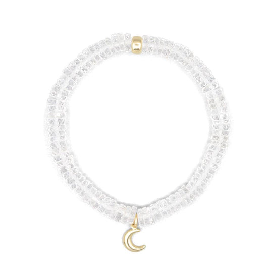 Clear Quartz Heishi Bracelet