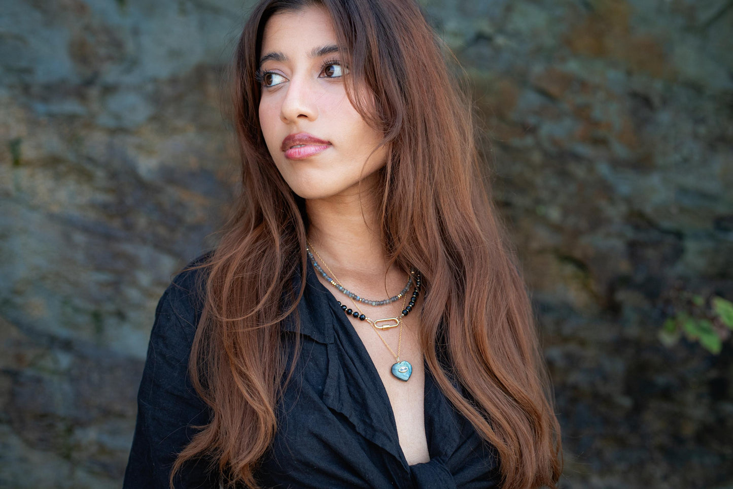 Labradorite Power Necklace – 14K Gold