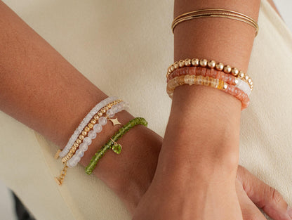 aaaa+ Sunstone Bracelet | Genuine sunstone bracelet [EBSM1925] | Sunstone gold bracelet | Sunstone solar plexus chakra | AAA+ sunstone *bss