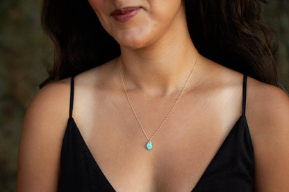 Desert Sky Turquoise Necklace - 14K