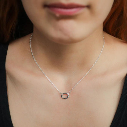 Carabiner Sterling silver, Paperclip Chain Necklace, [ENSP1027] sterling silver carabiner necklace, everyday sterling silver necklace