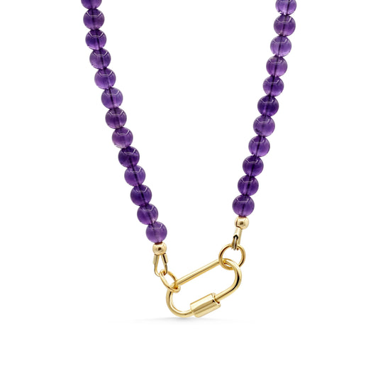 Amethyst 4mm | AAAA+ Amethyst Choker | Amethyst gold jewelry | Healing Amethyst jewelry | Gemstone statement Amethyst
