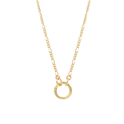 14k Gold Filled Figaro Chain Necklace, gold filled carabiner necklace [ENGP1465] | everyday gold necklace | paperclip chain jewelry *BSS