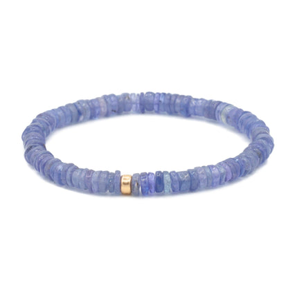 Tanzanite Stretch Bracelet, beaded tanzanite bracelet, genuine tanzanite bracelet, Natural tanzanite bracelet, Tanzanite