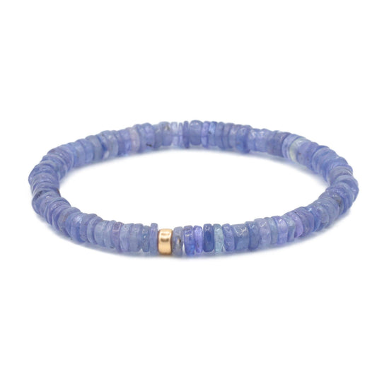 Tanzanite Stretch Bracelet, beaded tanzanite bracelet, genuine tanzanite bracelet, Natural tanzanite bracelet, Tanzanite