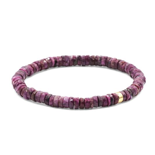 Ruby Heishi Bracelet