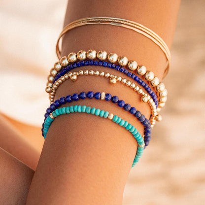 Blue Sapphire Cube Bracelet