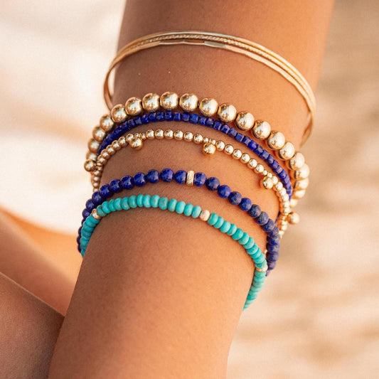 Blue Sapphire Cube Bracelet