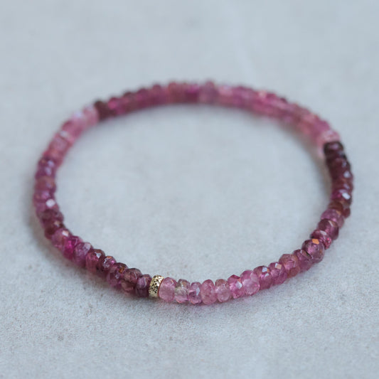 Pink Tourmaline bracelet - 14K gold filled