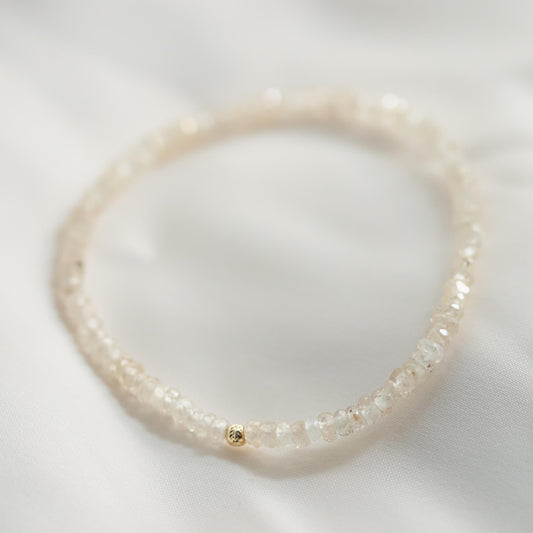 14K GOLD Zircon Bracelet | dainty genuine zircon jewelry, zircon bracelet, Quality Genuine Zircon, zircon stretch bracelet