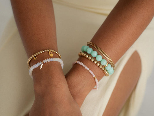 14K GOLD Chrysoprase Bracelet | beaded chrysoprase jewelry | [EBCM1100] Green Chrysoprase jewelry | Chrysoprase bracelet | chrysoprase