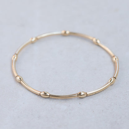 14K gold filled | beaded gold filled jewelry | minimalist gold filled beaded bracelet | yellow gold filled