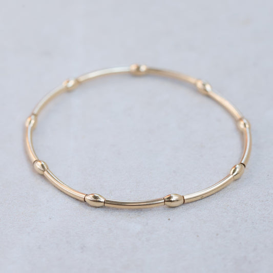 14K gold filled | beaded gold filled jewelry | minimalist gold filled beaded bracelet | yellow gold filled