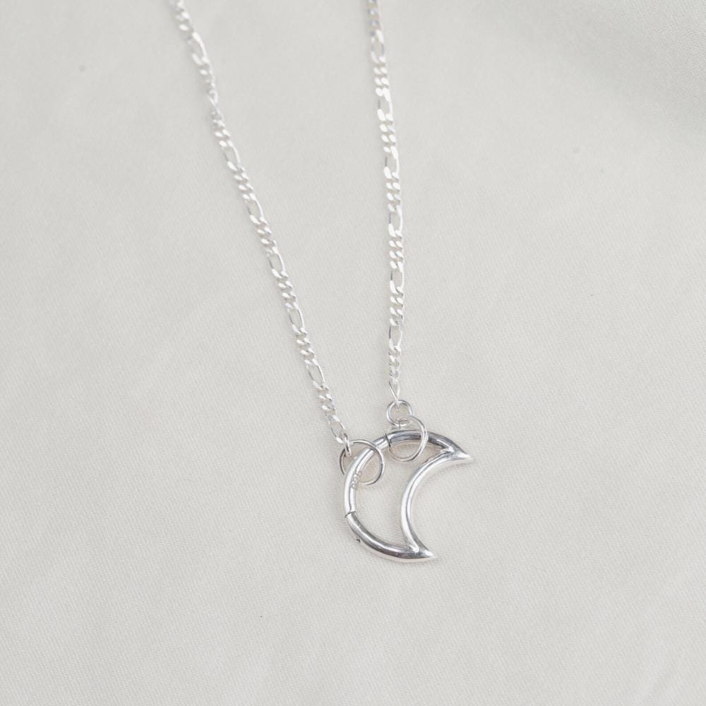 Carabiner Sterling silver, Paperclip Chain Necklace, [ENSP1027] sterling silver carabiner necklace, everyday sterling silver necklace