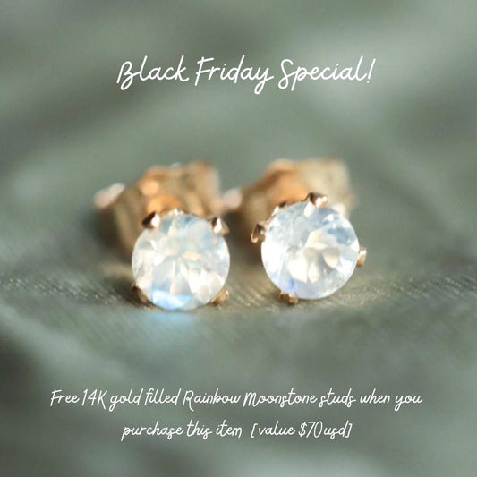 Moonstone Necklace 6-10mm - 14K