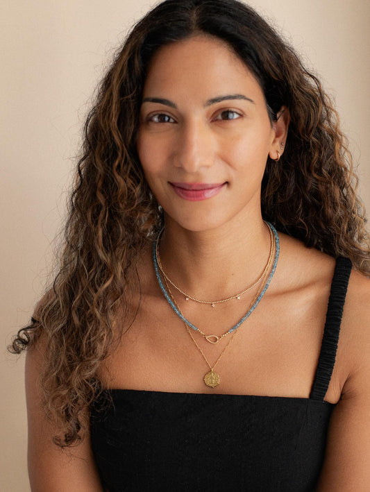 Labradorite carabiner necklace | beaded labradorite necklace | [ENLP1465] AAA labradorite necklace | gold labradorite necklace | labradorite