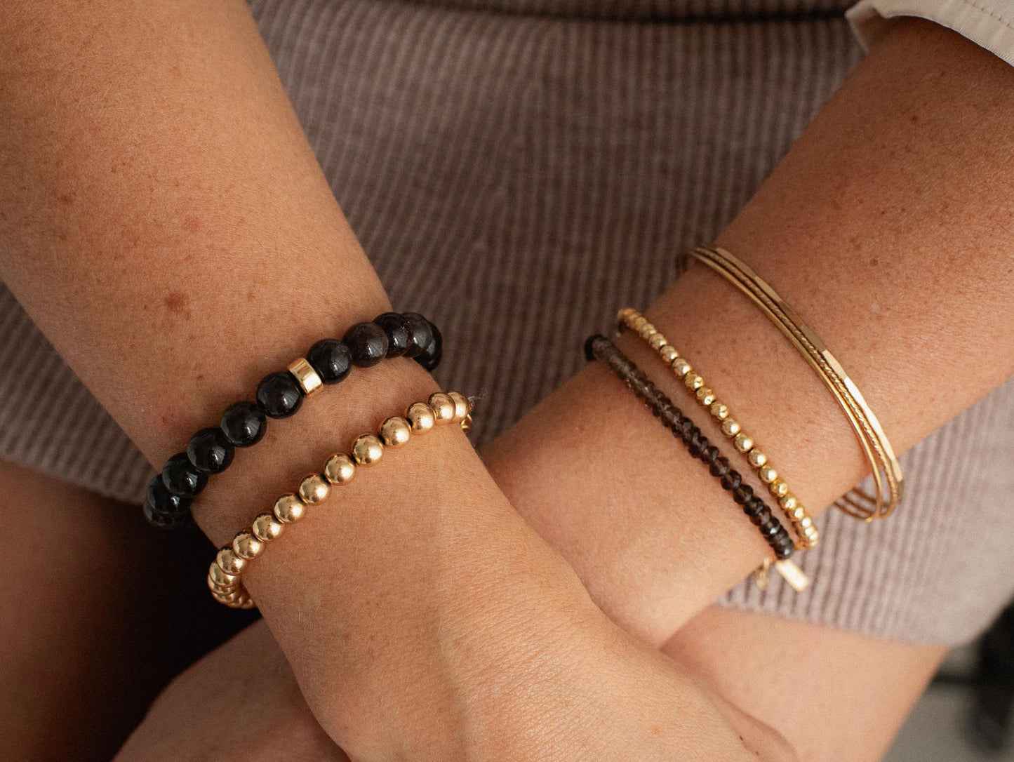 14K GOLD scapolite beaded bracelet | scapolite jewelry | Beaded scapolite bracelet | Prehnite scapolite Gemstone | brown scapolite