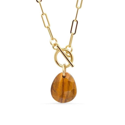 Tiger's Eye 14K gold filled necklace