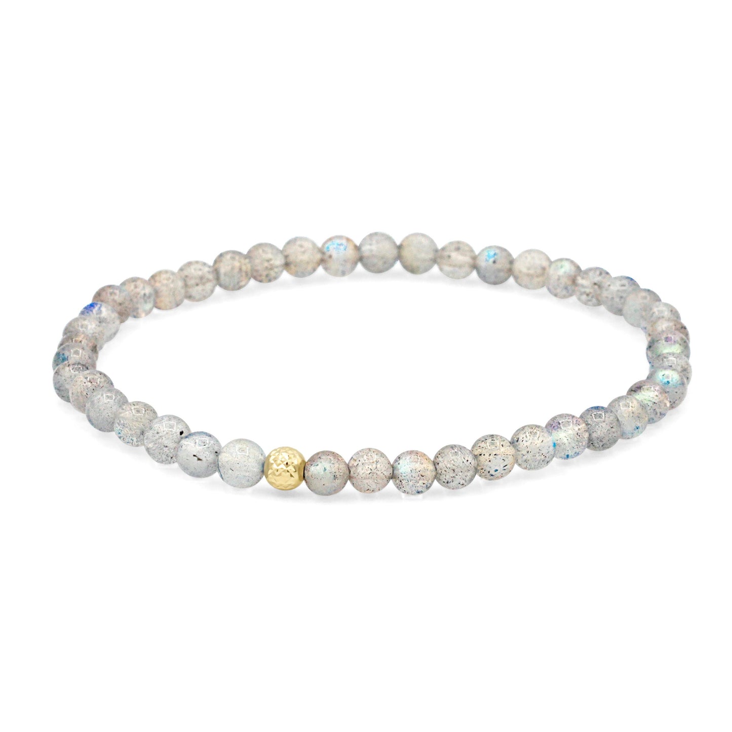 14K GOLD Labradorite Bracelet, Beaded labradorite | [EBLM1570] Elastic Stacking Jewelry, flashy labradorite Bead | labradorite *BSS *G