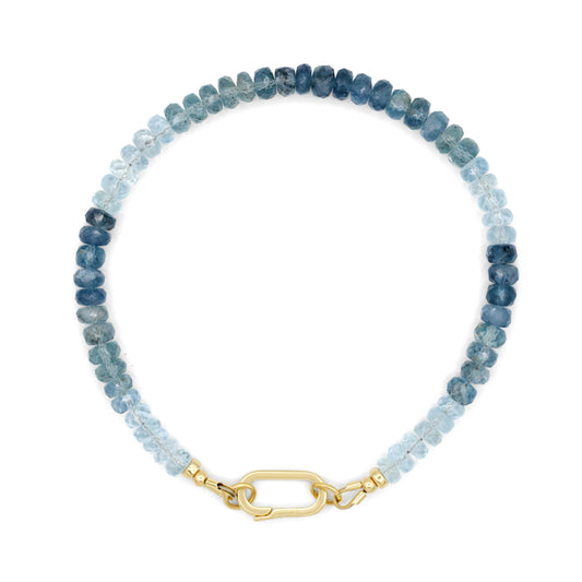 Santa Maria Aquamarine Carabiner Bracelet - 14K