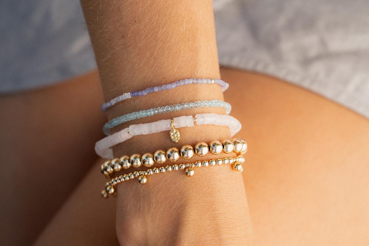 Aquamarine Bracelet - 14K Gold Filled