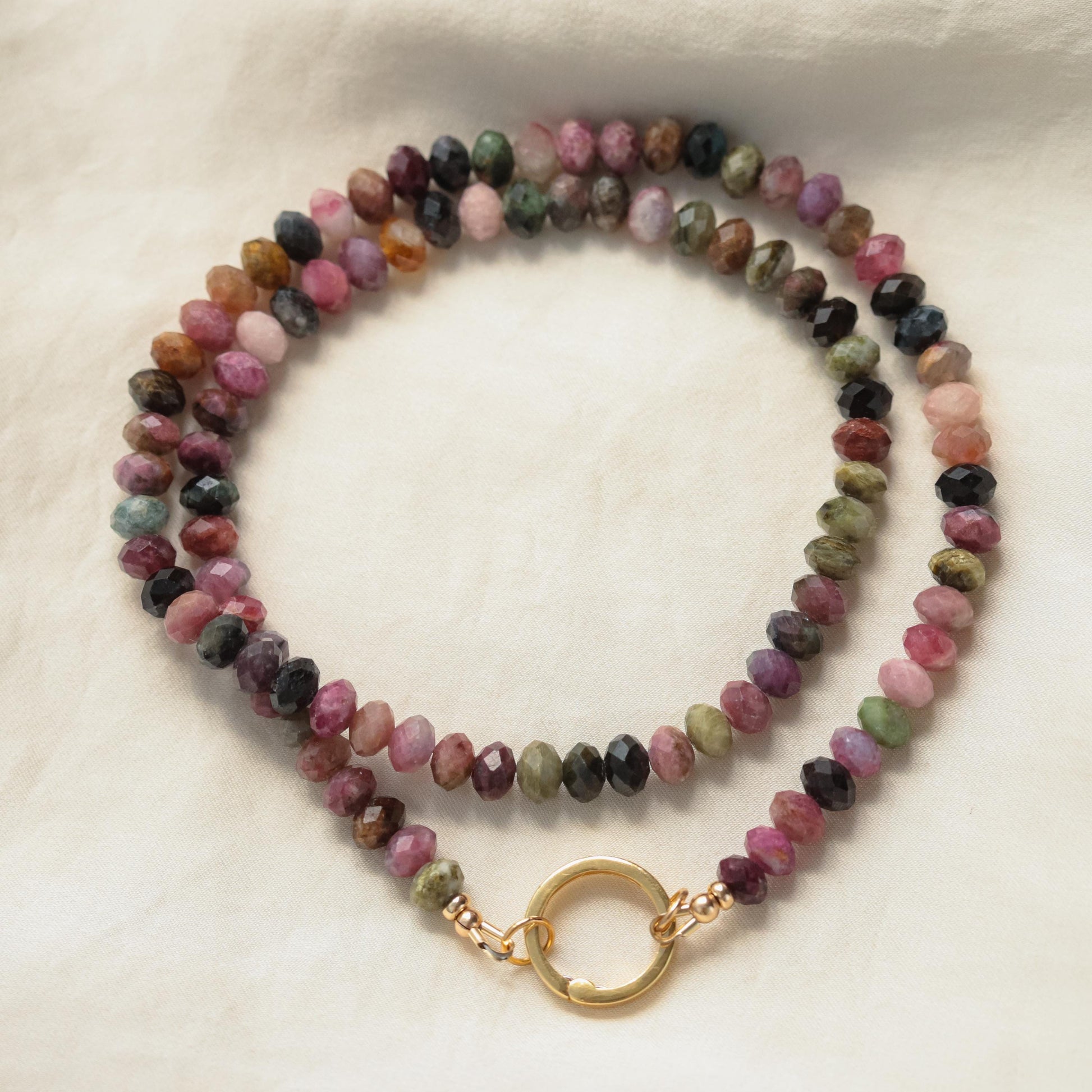 Mixed Tourmaline Beaded Necklace