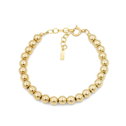 Gold Filled Beaded Ball Bracelet 6mm