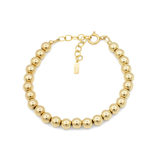 Gold Filled Beaded Ball Bracelet 6mm