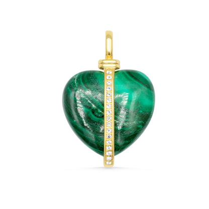 Lapis Necklace with White Topaz Heart