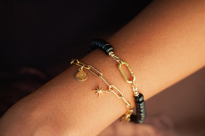 Black Onyx Carabiner Bracelet