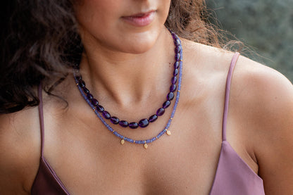 Tanzanite drop necklace