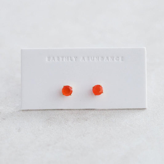 Carnelian Stud Earrings
