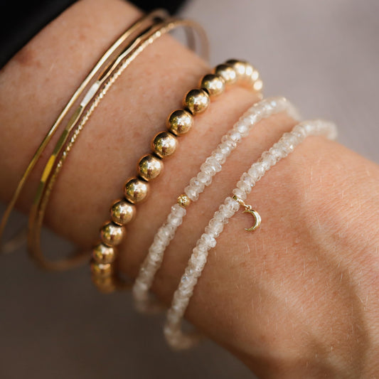 14K GOLD Zircon Bracelet | dainty genuine zircon jewelry, zircon bracelet, Quality Genuine Zircon, zircon stretch bracelet