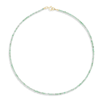 Aventurine necklace, 2mm beaded aventurine necklace, aventurine [ENTM1498] beaded choker, dainty aventurine necklace, aventurine