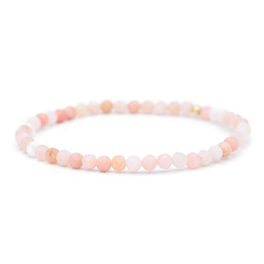 14K Pink Opal bracelet | Pink Opal beaded bracelet | Pink opal beaded bracelet [EBPP1277] | Pink Opal beaded bracelet | natural pink opal