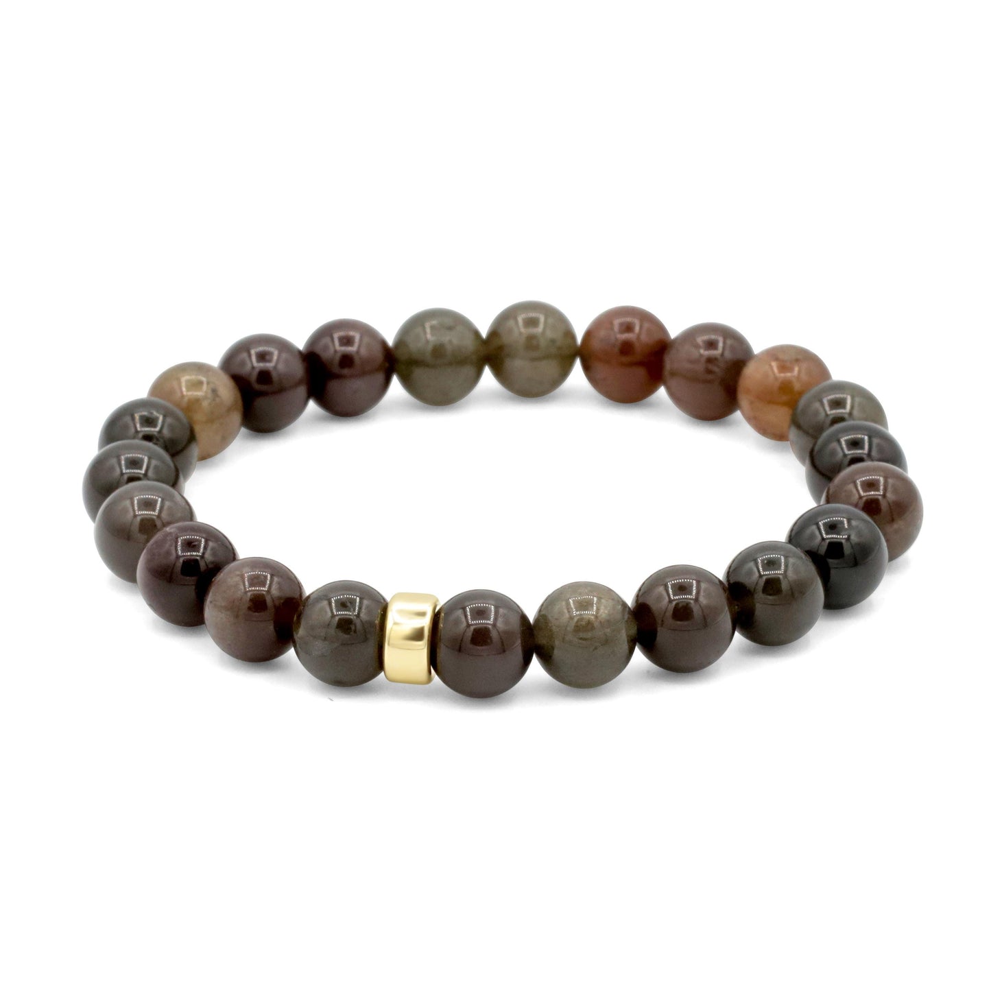 Scapolite beaded bracelet - 14K