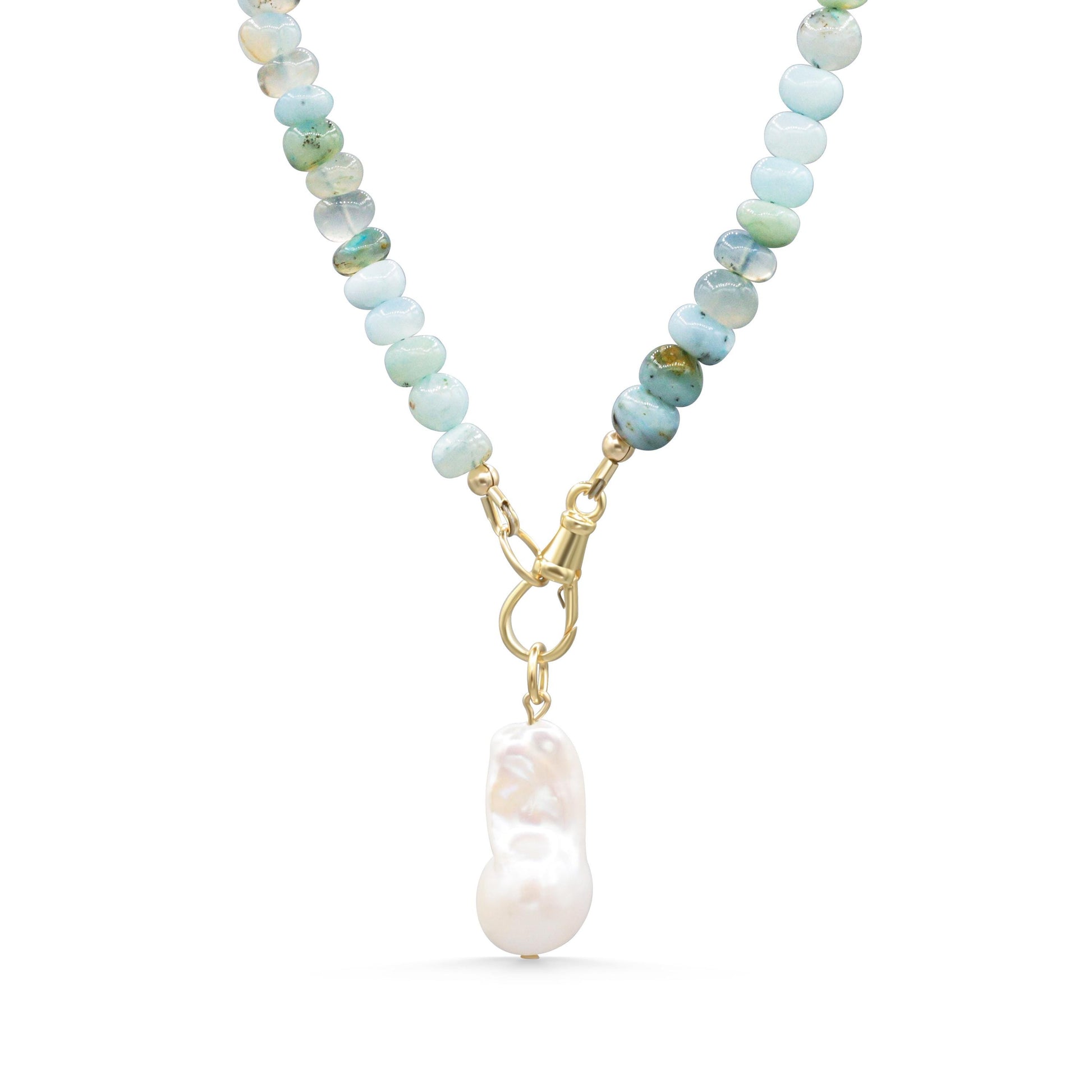 Peruvian opal Necklace | Green opal necklace | Candy opal necklace [ENPP1500] | summer gemstone necklace | green opal necklace