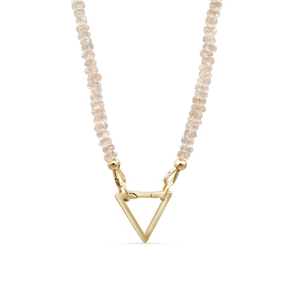 14K GOLD Zircon necklace | AAA+ zircon necklace | beaded zircon jewelry | [ENZM1983] natural zircon beaded necklace for women W